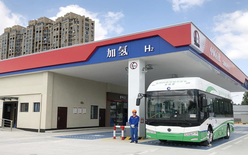 Estación de reabastecimiento de hidrógeno de Sinopec Jiashan Shantong en Jiaxing, Zhejiang